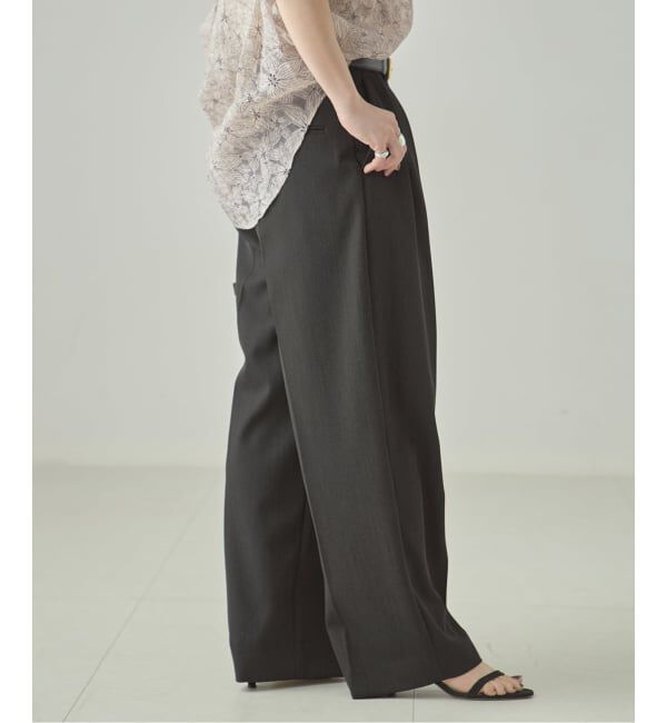 journal standard L'essage「ヴィスポリギャバパンツ（グレーA・ネイビー）」|スラックス|