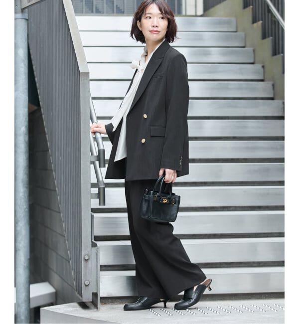 journal standard L'essage「ヴィスポリギャバパンツ（グレーA・ネイビー）」|スラックス|