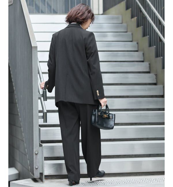 journal standard L'essage「ヴィスポリギャバパンツ（グレーA・ネイビー）」|スラックス|