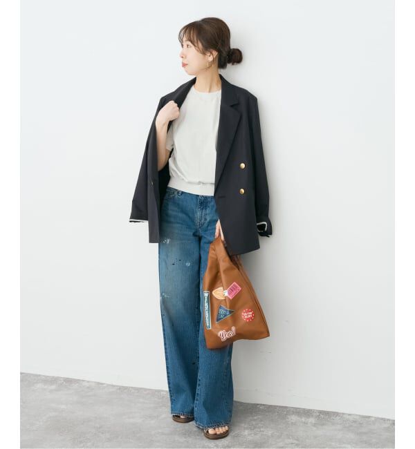 Spick and Span「18G CO/PE ハーフスリーブプルオーバー」|ニット・セーター|