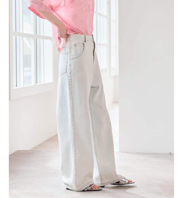 U by SPICK&SPAN「カラールーズデニム」|デニム|サックスブルー B