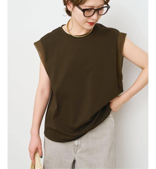 Spick and Span「《追加》オーガンジーコンビルーズプルオーバー」|Tシャツ・カットソー|