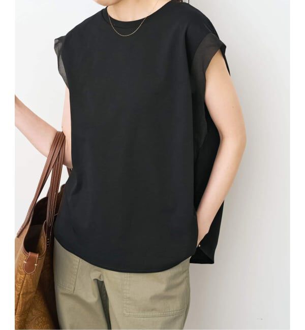 Spick and Span「《追加》オーガンジーコンビルーズプルオーバー」|Tシャツ・カットソー|
