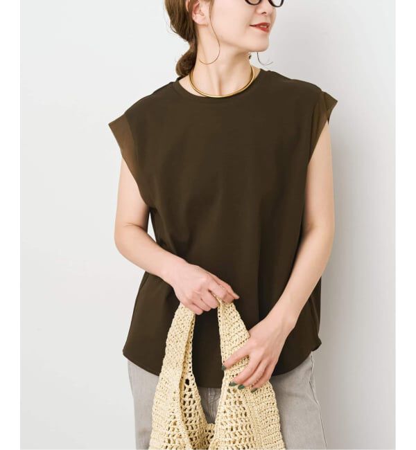 Spick and Span「《追加》オーガンジーコンビルーズプルオーバー」|Tシャツ・カットソー|ブラウン