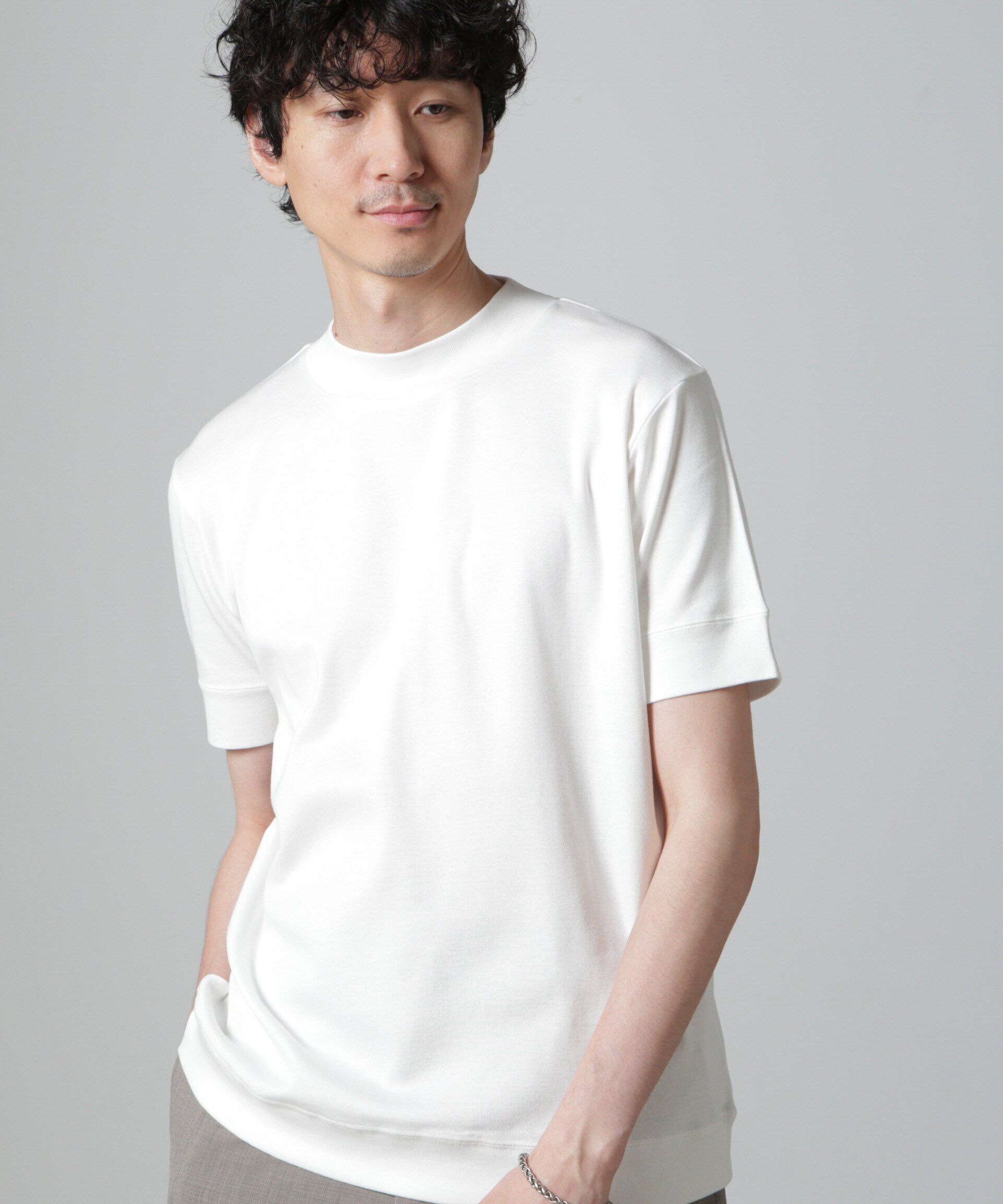 NANO universe「「FORMAL JERSEY」モックネックカットソー半袖」|Tシャツ・カットソー|