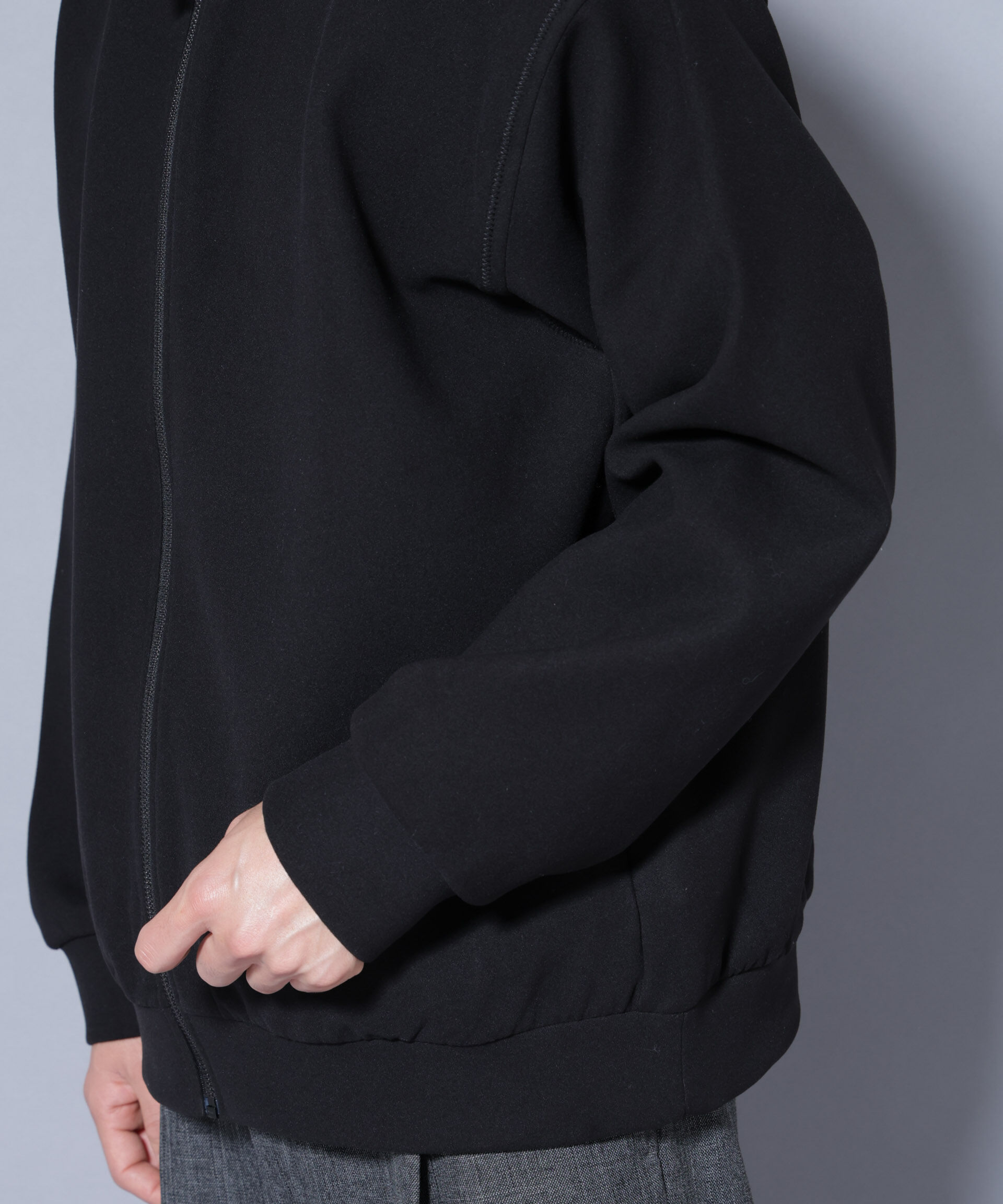 NANO universe「スーパーストレッチブラッシュドポンチブルゾン」|Tシャツ・カットソー|