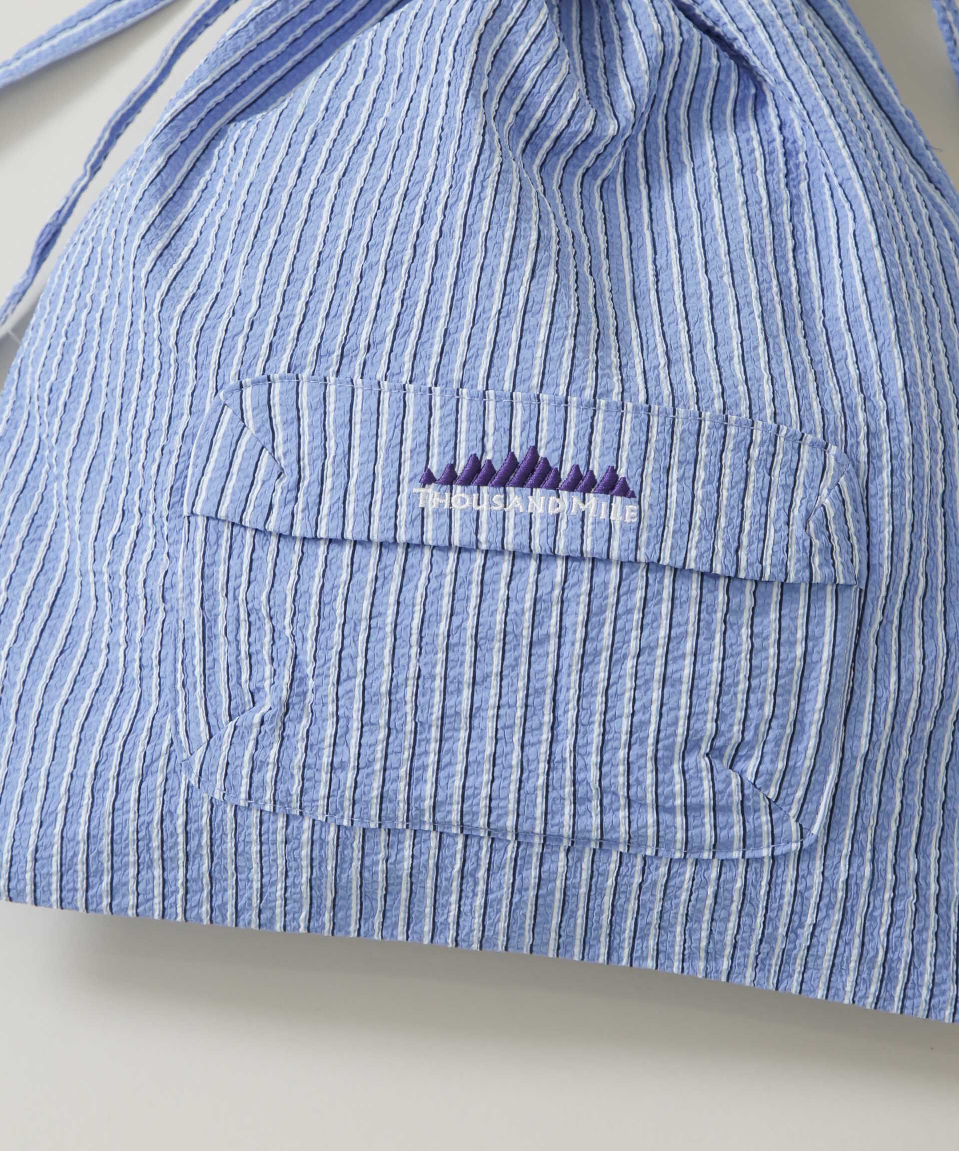 nano･universe「THOUSAND MILE/SEERSUERSTRIPE MINI SHOULDER」|ショルダー・メッセンジャー|