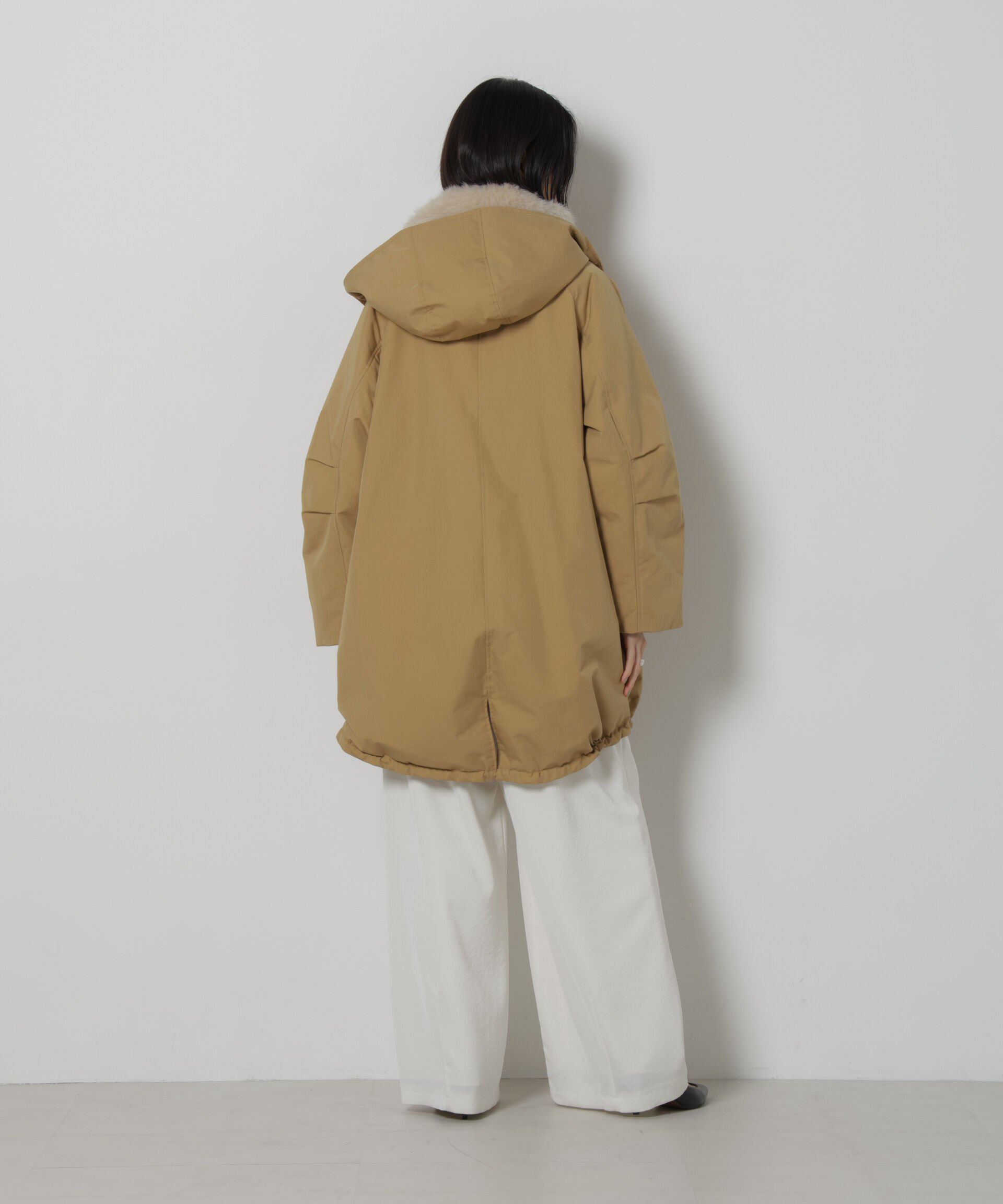 NANO universe「「STEVELOUR」「西川ダウン(R)」ファー付きコート」|ダウン|
