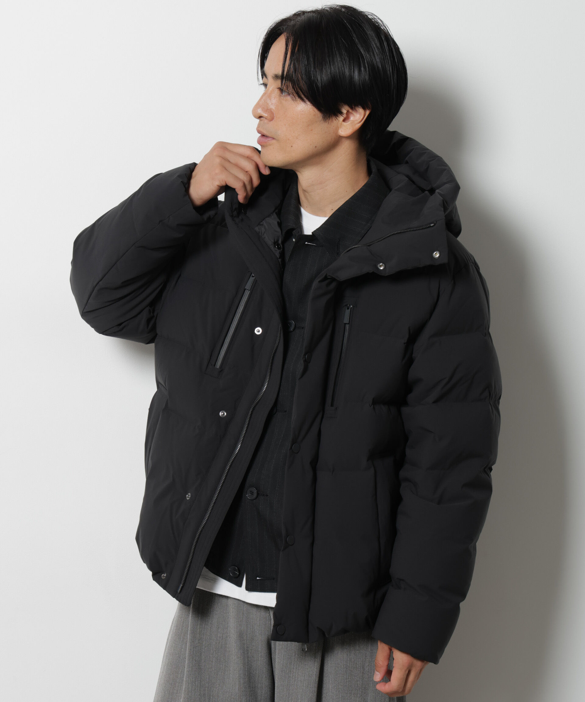 NANO universe「「西川ダウン(R)」SOLOTEXショートダウン」|ダウン|