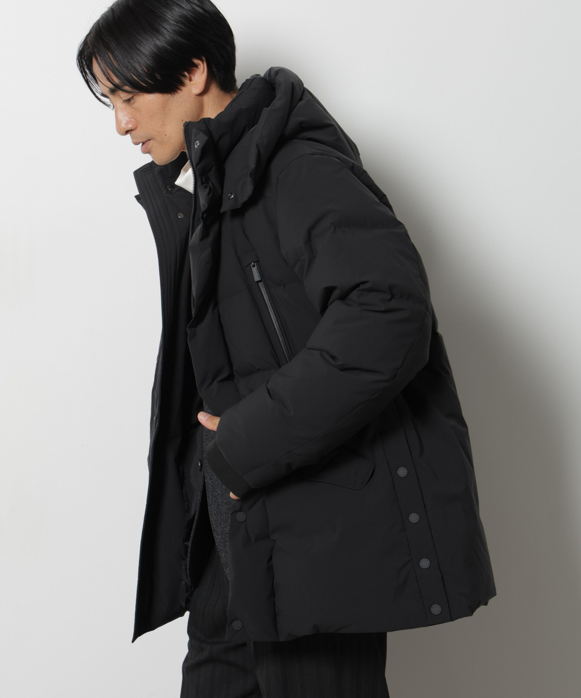 NANO universe「「西川ダウン(R)」SOLOTEX ミドル丈ダウン」|ダウン|