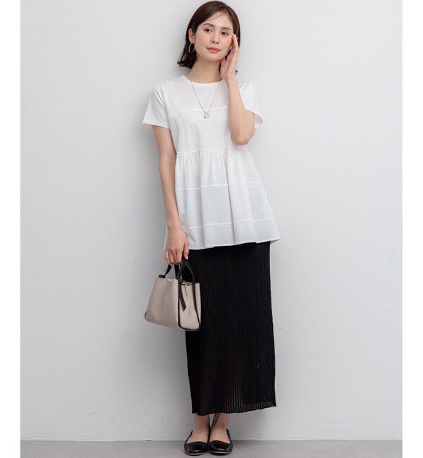 組曲「【ご好評により新色追加/WEB限定】プレーティング天竺ビスチェ風ティアード Tシャツ」|Tシャツ・カットソー|