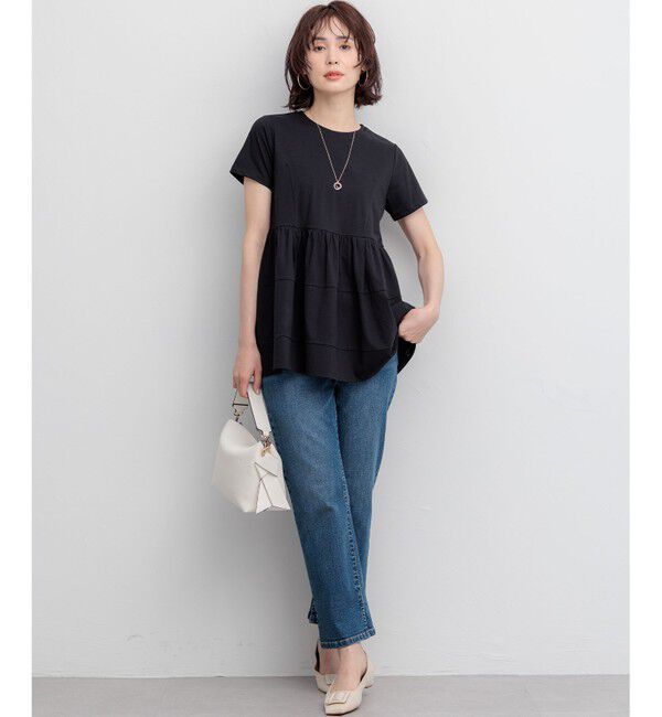 組曲「【ご好評により新色追加/WEB限定】プレーティング天竺ビスチェ風ティアード Tシャツ」|Tシャツ・カットソー|