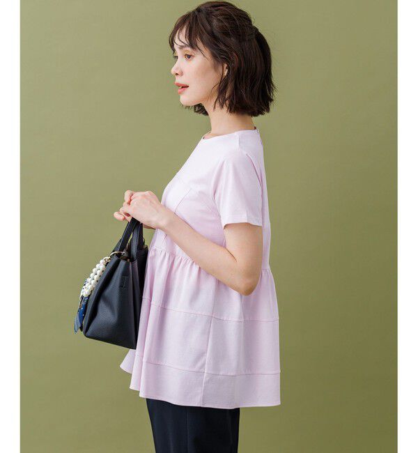 組曲「【ご好評により新色追加/WEB限定】プレーティング天竺ビスチェ風ティアード Tシャツ」|Tシャツ・カットソー|