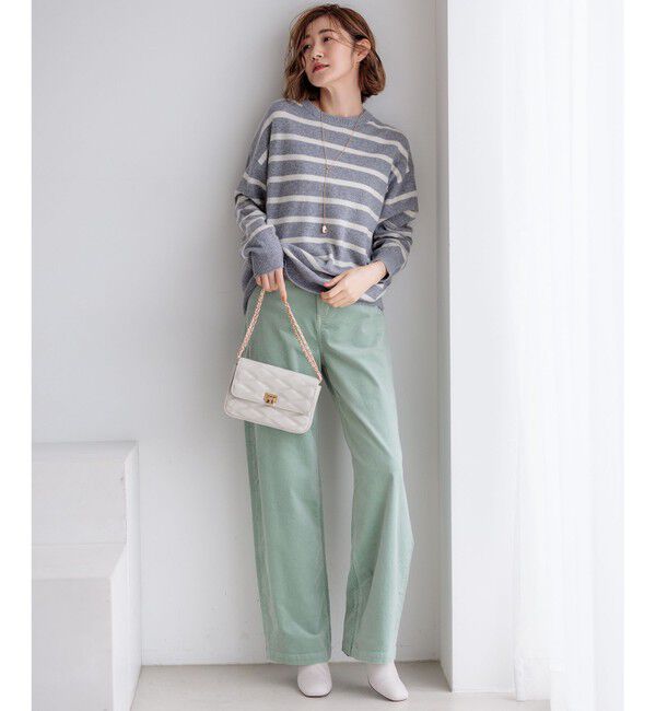 23区「【洗える】23区DENIM ベルベットストレッチ ワイドパンツ」|その他|