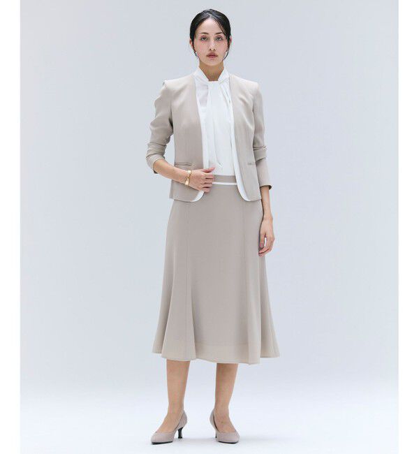 BEIGE,「【洗える・VERY NaVY 11月号掲載】CINDY / ダブルカラージャケット」|ノーカラージャケット|