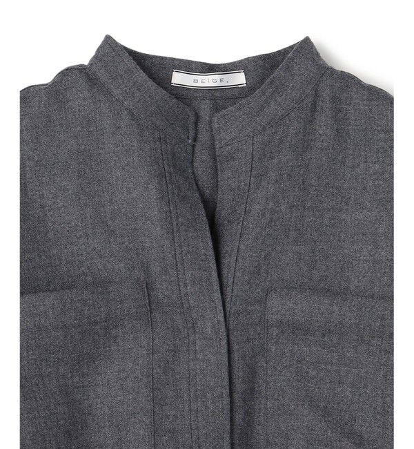 BEIGE,「【VERY NaVY12月号掲載】TERNES / ビックポケットプルオーバーウールブラウス」|シャツ・ブラウス|