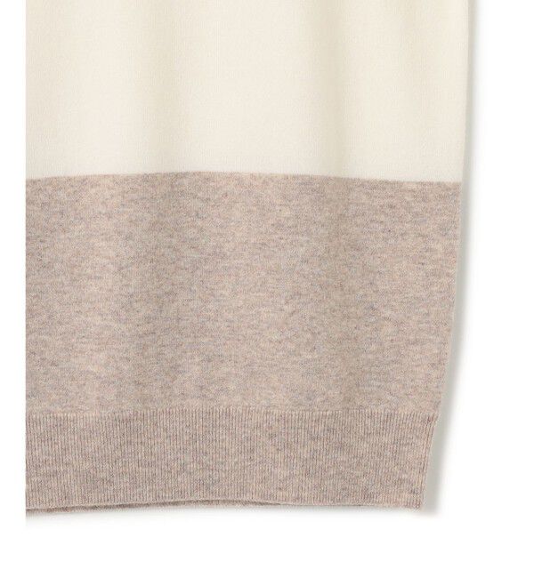BEIGE,「【WEB限定・洗える】DEMING / バイカラーウールクルーネックニット」|ニット・セーター|