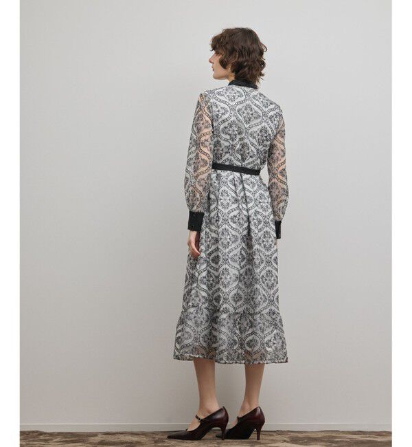 GRACE CONTINENTAL「オーナメント刺繍フレアワンピース」|ワンピース|