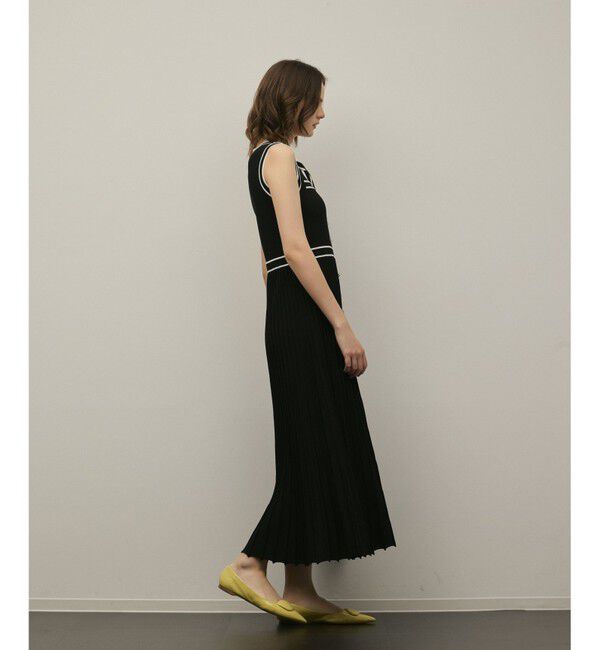 GRACE CONTINENTAL「バイカラーボウタイニットワンピース」|ワンピース|