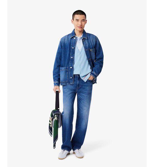 LACOSTE「リブニットステッチコットンニットカーディガン」|カーディガン|