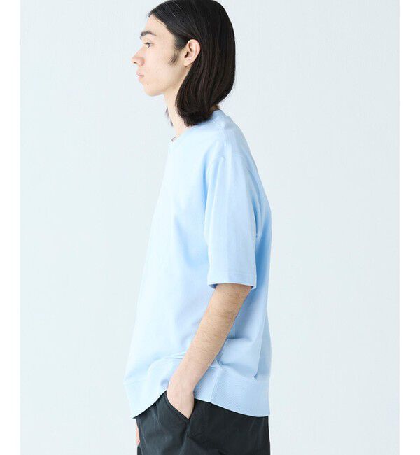 LACOSTE「裏パイル グラフィック刺繍 トーン・オン・トーンステッチ半袖スウェット」|スウェット・ジャージ|