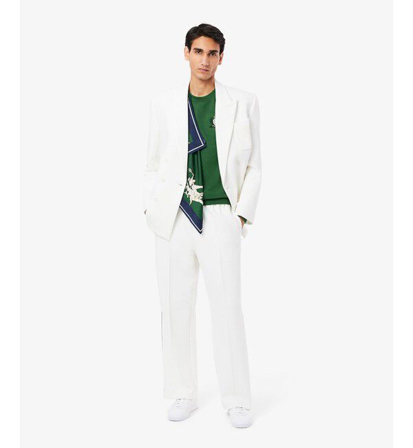 LACOSTE「エンブレムステッチフレンチメイドクルーネックスウェット」|スウェット・ジャージ|