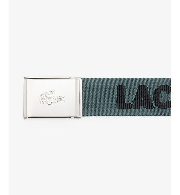 LACOSTE「カジュアル スクエアバックル ジャカードベルト」|ベルト|