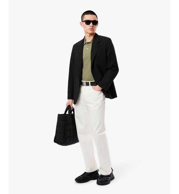 LACOSTE「カジュアル スクエアバックル ジャカードベルト」|ベルト|