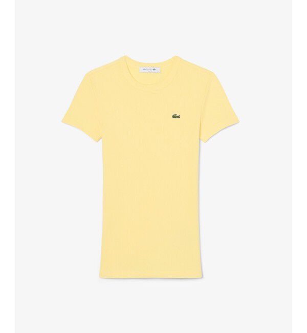 LACOSTE「タイトフィットリブニットTシャツ」|Tシャツ・カットソー|