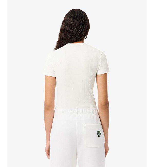 LACOSTE「タイトフィットリブニットTシャツ」|Tシャツ・カットソー|