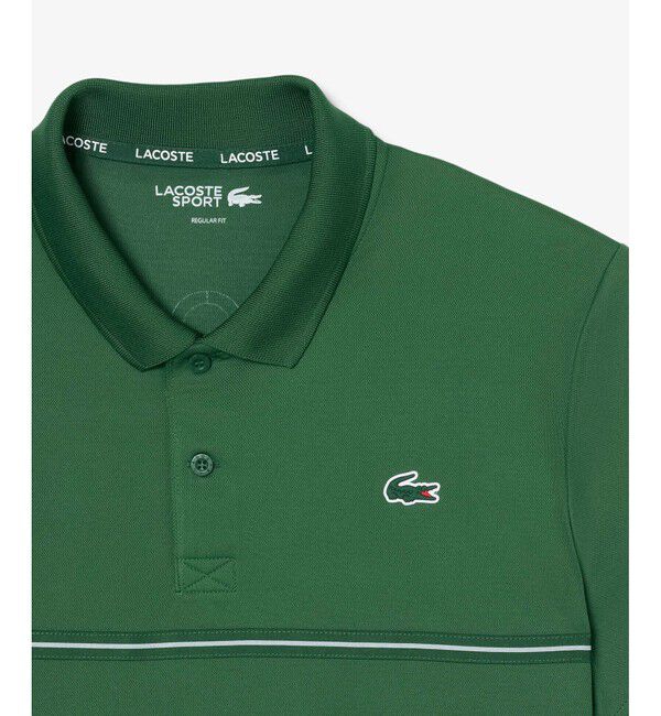 LACOSTE「バックヨークプリント ウルトラドライ鹿の子地ポロシャツ」|ポロシャツ|