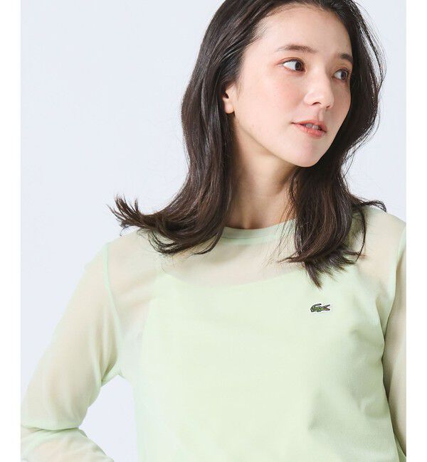 LACOSTE「レイヤードシアートップス キャミソール付き」|Tシャツ・カットソー|