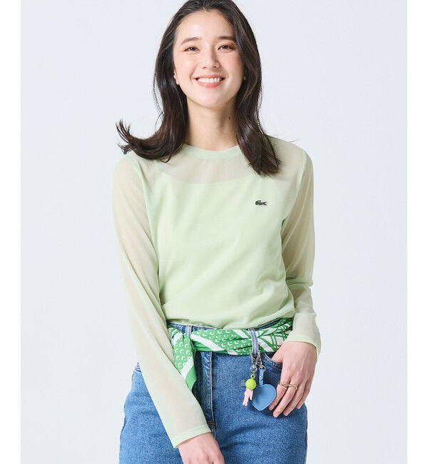 LACOSTE「レイヤードシアートップス キャミソール付き」|Tシャツ・カットソー|