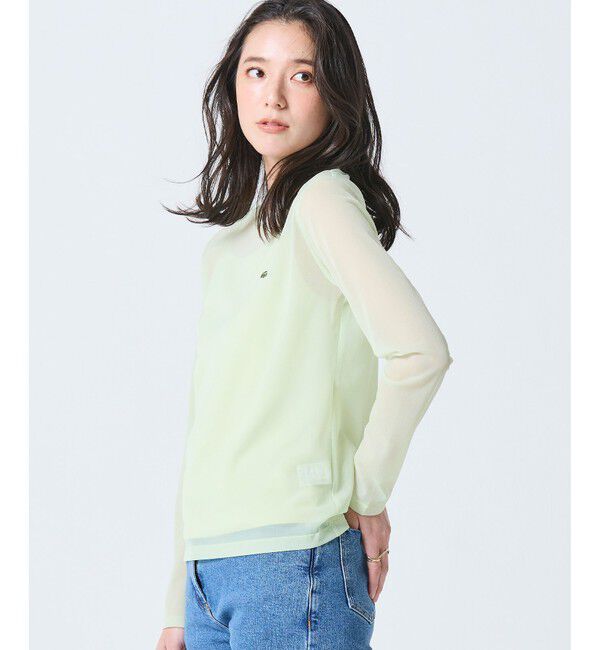 LACOSTE「レイヤードシアートップス キャミソール付き」|Tシャツ・カットソー|