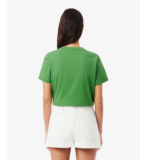 LACOSTE「ネーム＆ワニロゴパッチ エッセンシャルTシャツ」|Tシャツ・カットソー|