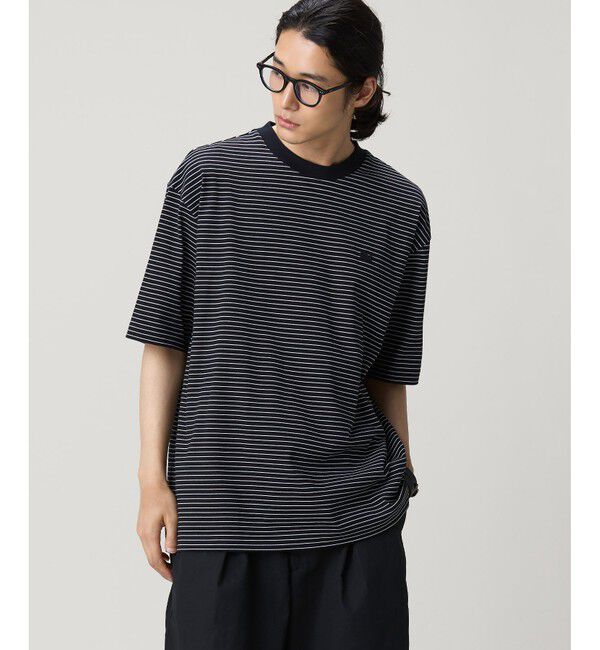 LACOSTE「【オンライン限定】LACOSTE  ボーダー リンガーネック 半袖Tシャツ」|Tシャツ・カットソー|