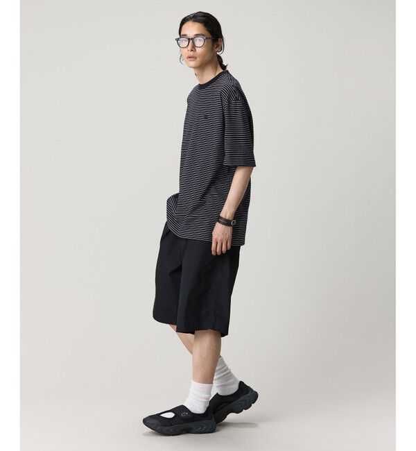 LACOSTE「【オンライン限定】LACOSTE  ボーダー リンガーネック 半袖Tシャツ」|Tシャツ・カットソー|