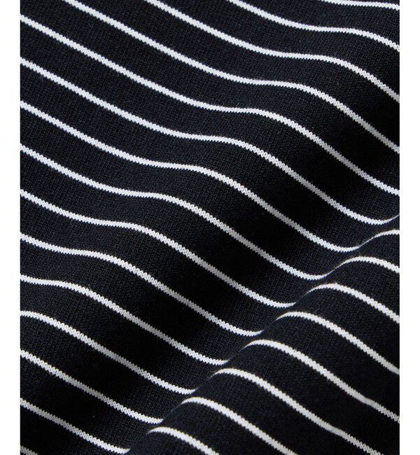 LACOSTE「【オンライン限定】LACOSTE  ボーダー リンガーネック 半袖Tシャツ」|Tシャツ・カットソー|
