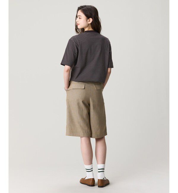 LACOSTE「【オンライン限定】LACOSTE  ボーダー リンガーネック 半袖Tシャツ」|Tシャツ・カットソー|