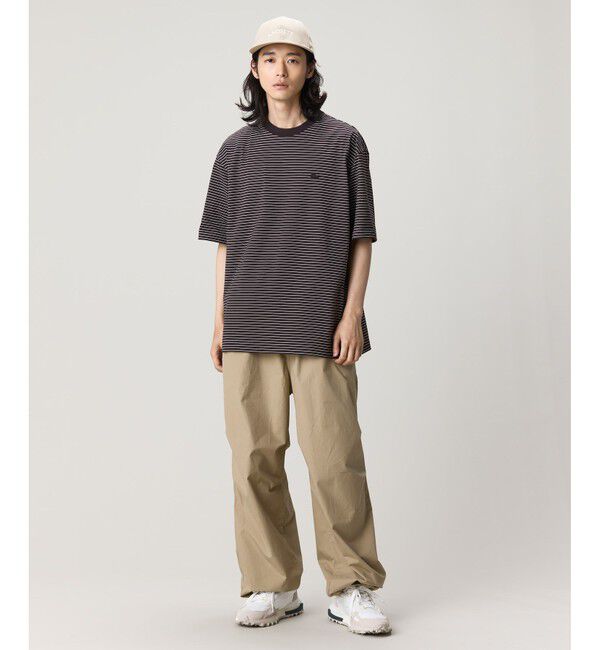 LACOSTE「【オンライン限定】LACOSTE  ボーダー リンガーネック 半袖Tシャツ」|Tシャツ・カットソー|