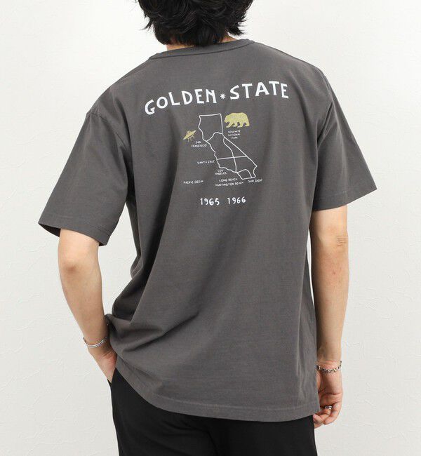 NOLLEY'S goodman「【BARNS OUTFITTERS】別注 MAP GOLDEN STATE プリントTシャツ 26SS」|Tシャツ・カットソー|チャコールグレー