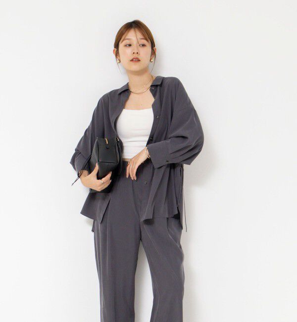 NOLLEY'S「《セットアップ対応》ウォッシャブルサンドウォッシュシャツ」|シャツ・ブラウス|