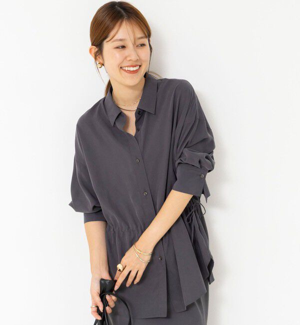 NOLLEY'S「《セットアップ対応》ウォッシャブルサンドウォッシュシャツ」|シャツ・ブラウス|