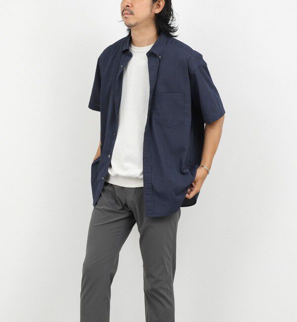 NOLLEY'S goodman「DotAir ドットエアー半袖B.D. ボタンダウンシャツ 通気性/UVカット 26SS」|シャツ・ブラウス|