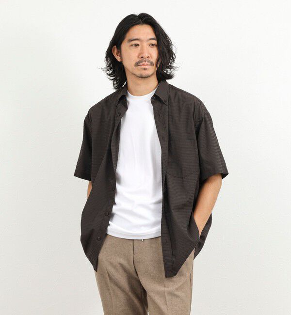 NOLLEY'S goodman「DotAir ドットエアー半袖B.D. ボタンダウンシャツ 通気性/UVカット 26SS」|シャツ・ブラウス|