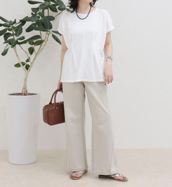 fredy emue「ウエストタックフレンチカットソーブラウス」|Tシャツ・カットソー|