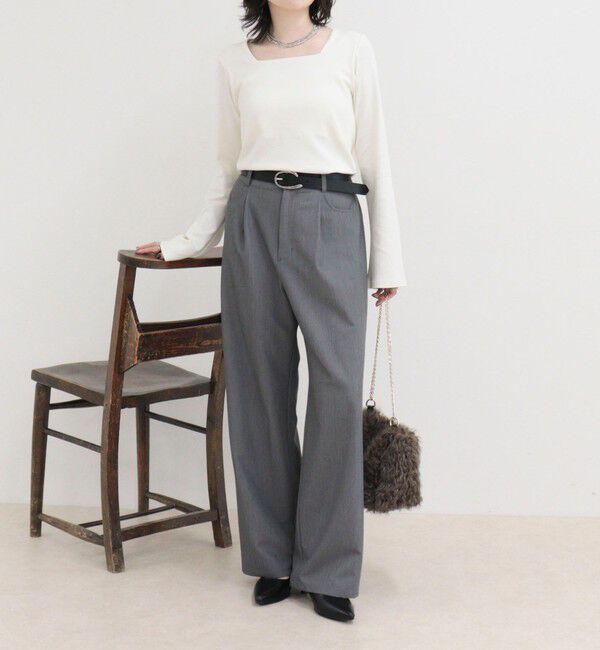 fredy emue「TRタックストレートパンツ」|チノ|