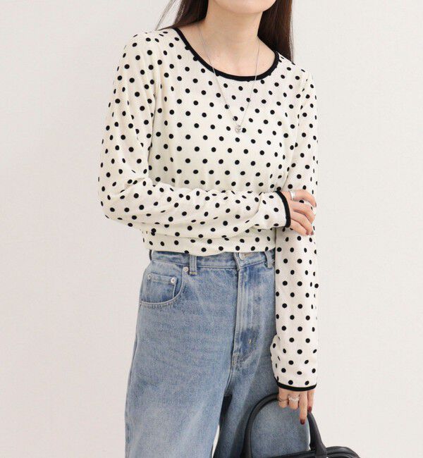 fredy emue「チュールドットロンＴシャツ」|Tシャツ・カットソー|