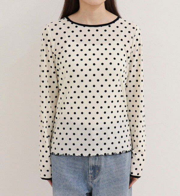 fredy emue「チュールドットロンＴシャツ」|Tシャツ・カットソー|