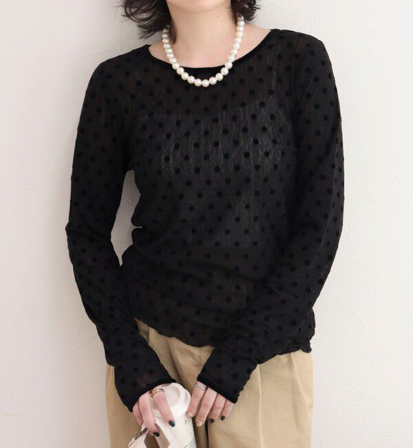 fredy emue「チュールドットロンＴシャツ」|Tシャツ・カットソー|